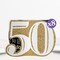 Big Dot of Happiness 3D Gold 50th Birthday Centerpiece Table Decorations, Freestanding Adult 50th Birthday Party Centerpieces - 8 Count